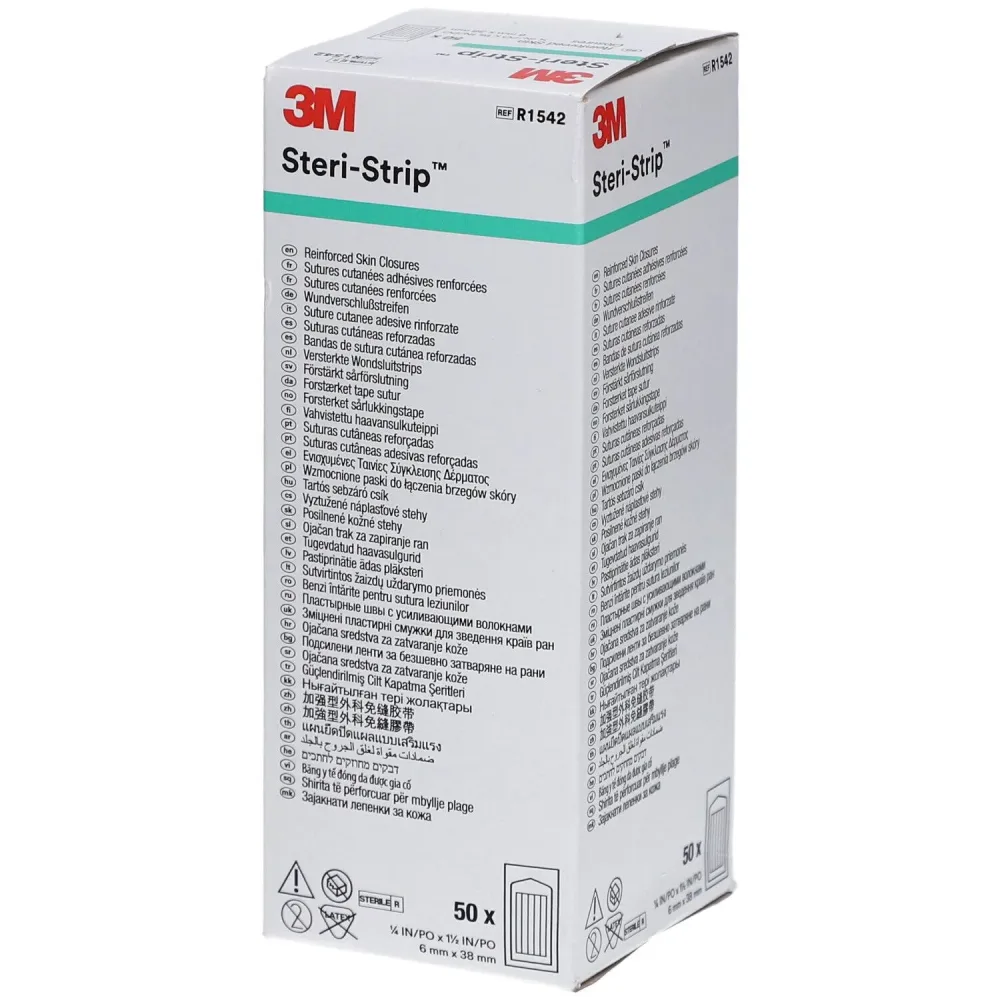 3M Steri-Strip 6x38mm weiss verstärkt (50x6 Stk)