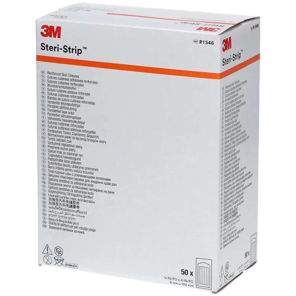 3M Steri-Strip 6x100mm weiss verstärkt (50x10 Stk)