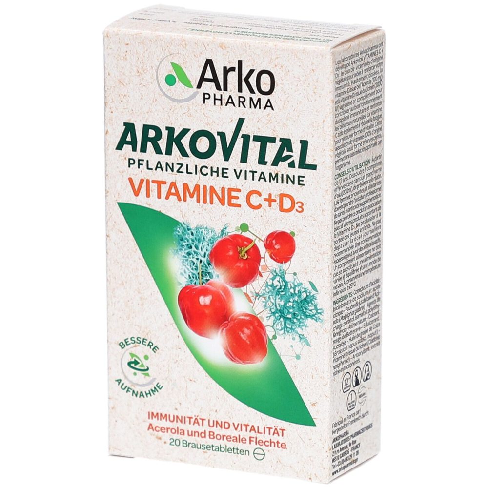 Arkovital Vitamin C + D3 Brausetablette (20 Stück)