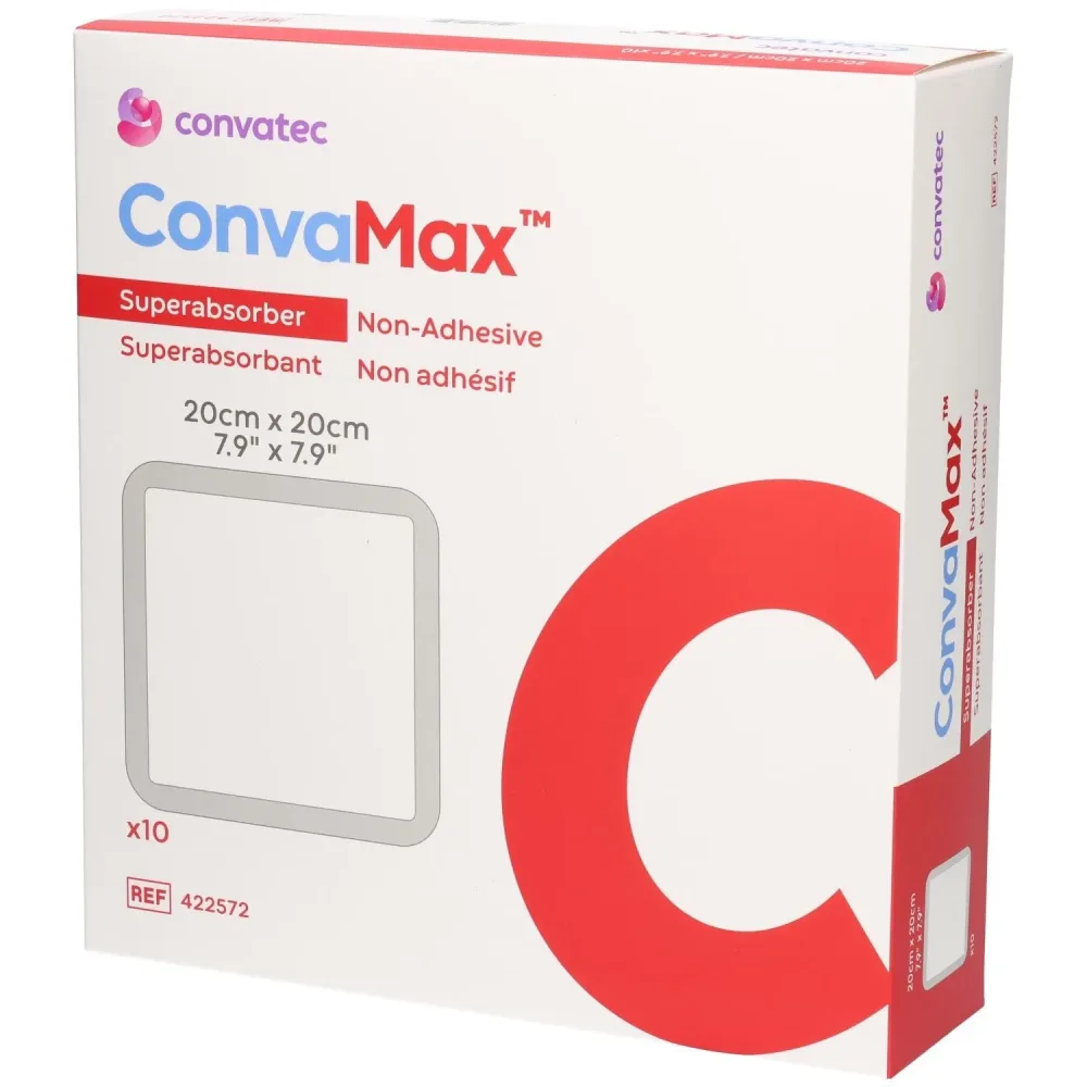Convamax Nicht haftender Superabsorber 20 x 20 cm
