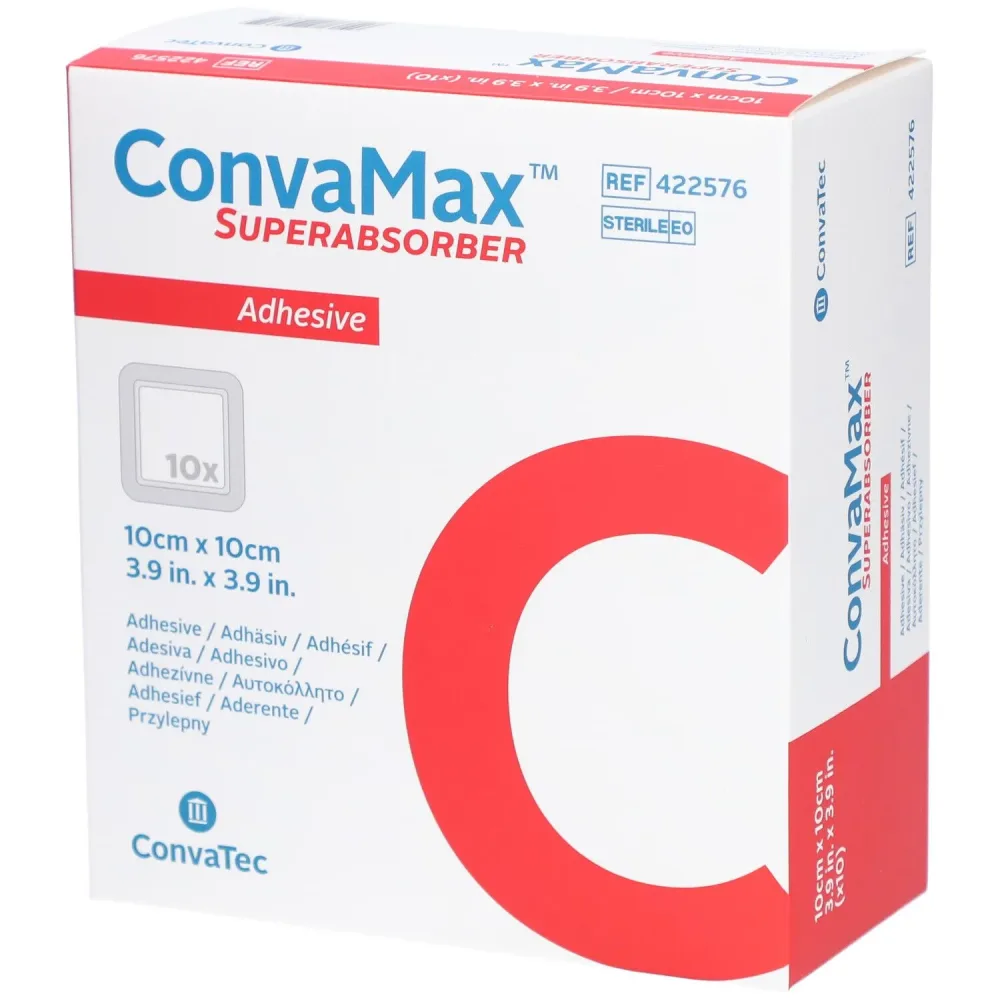 ConvaMax Superabsorber, 10x10cm, adhäsiv (10 Stk)