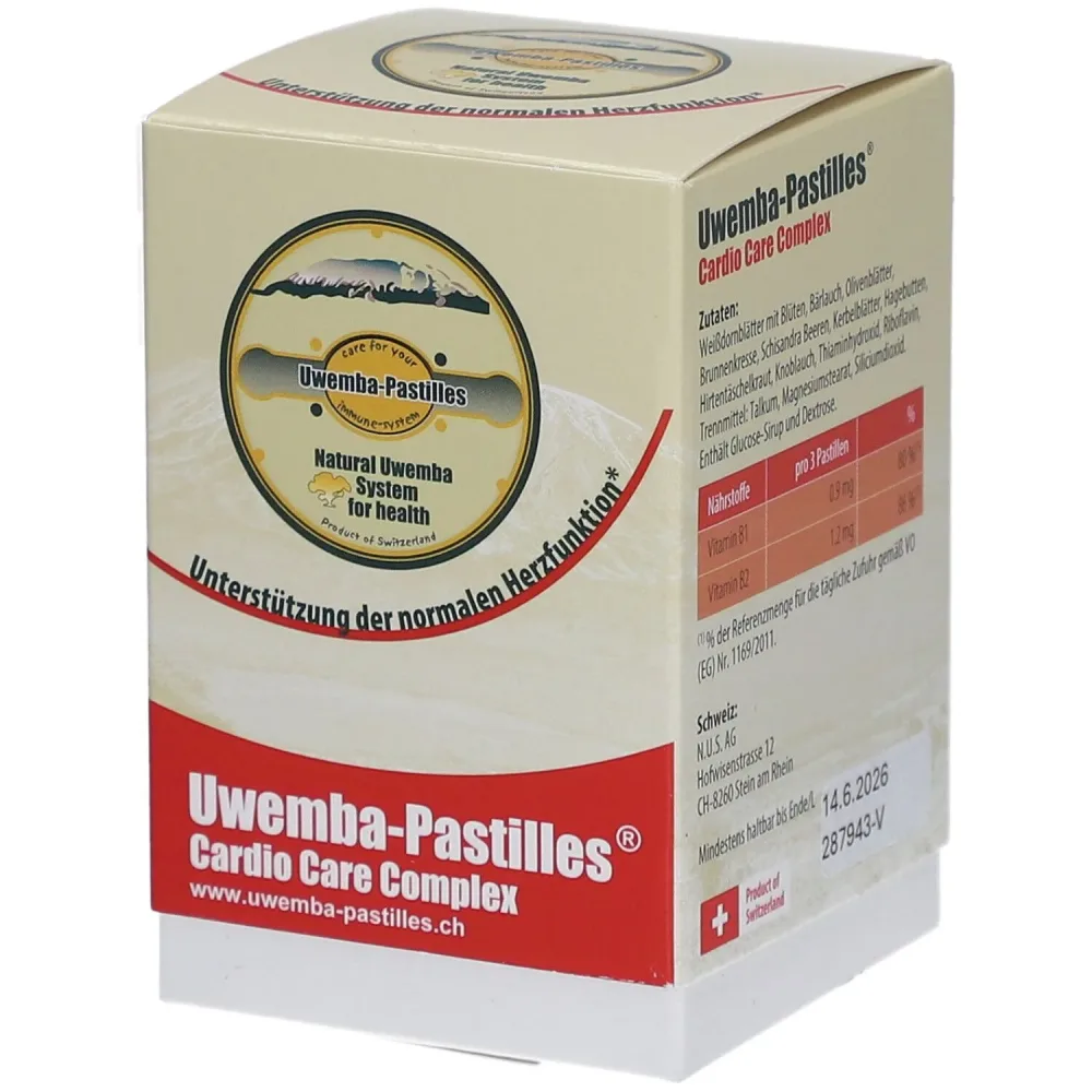 Uwemba-Pastilles Cardio Care Complex 500 mg (135 Stk)