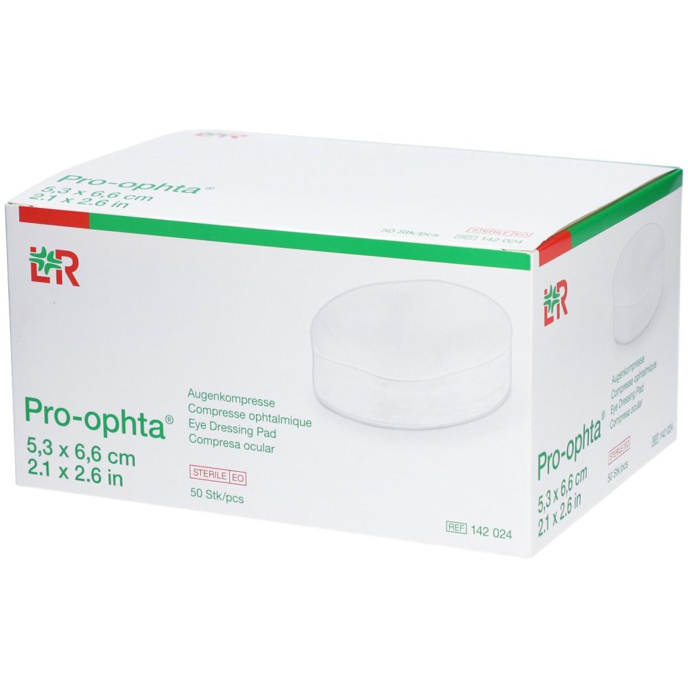 Pro-ophta Augenkompressen 5.3x6.6cm (50 Stück)