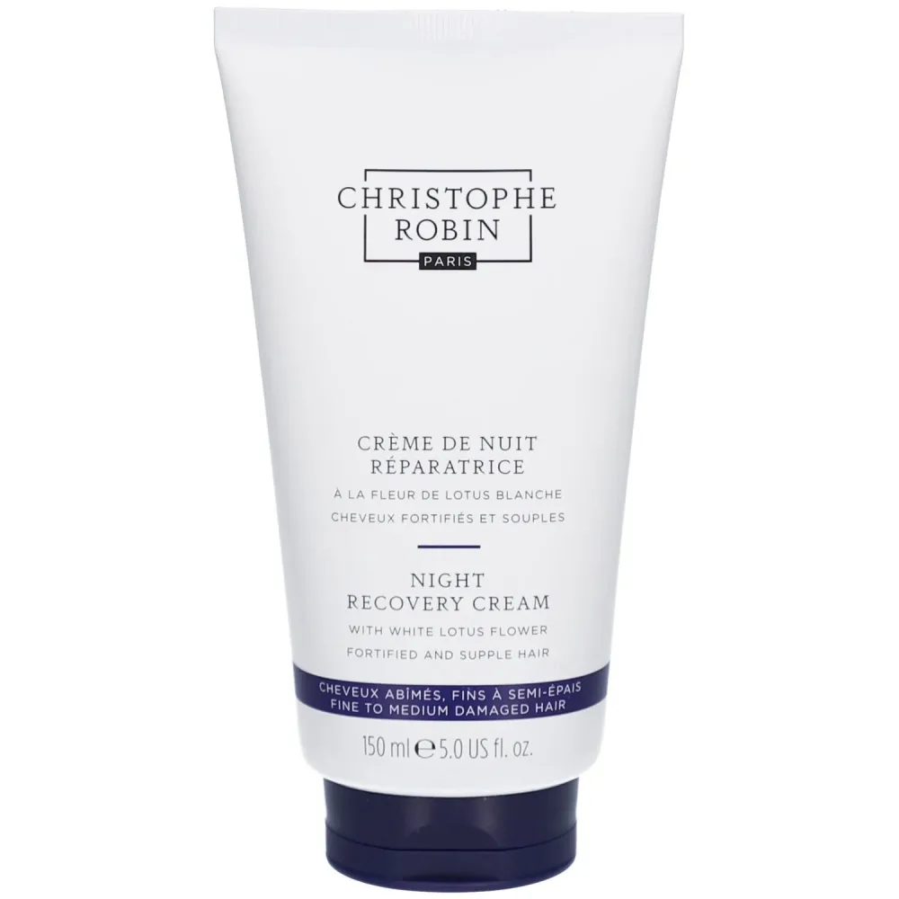 Christophe Robin - Repariende Haarcreme für die Nacht mit weisser Lotusblüte, 150  ml