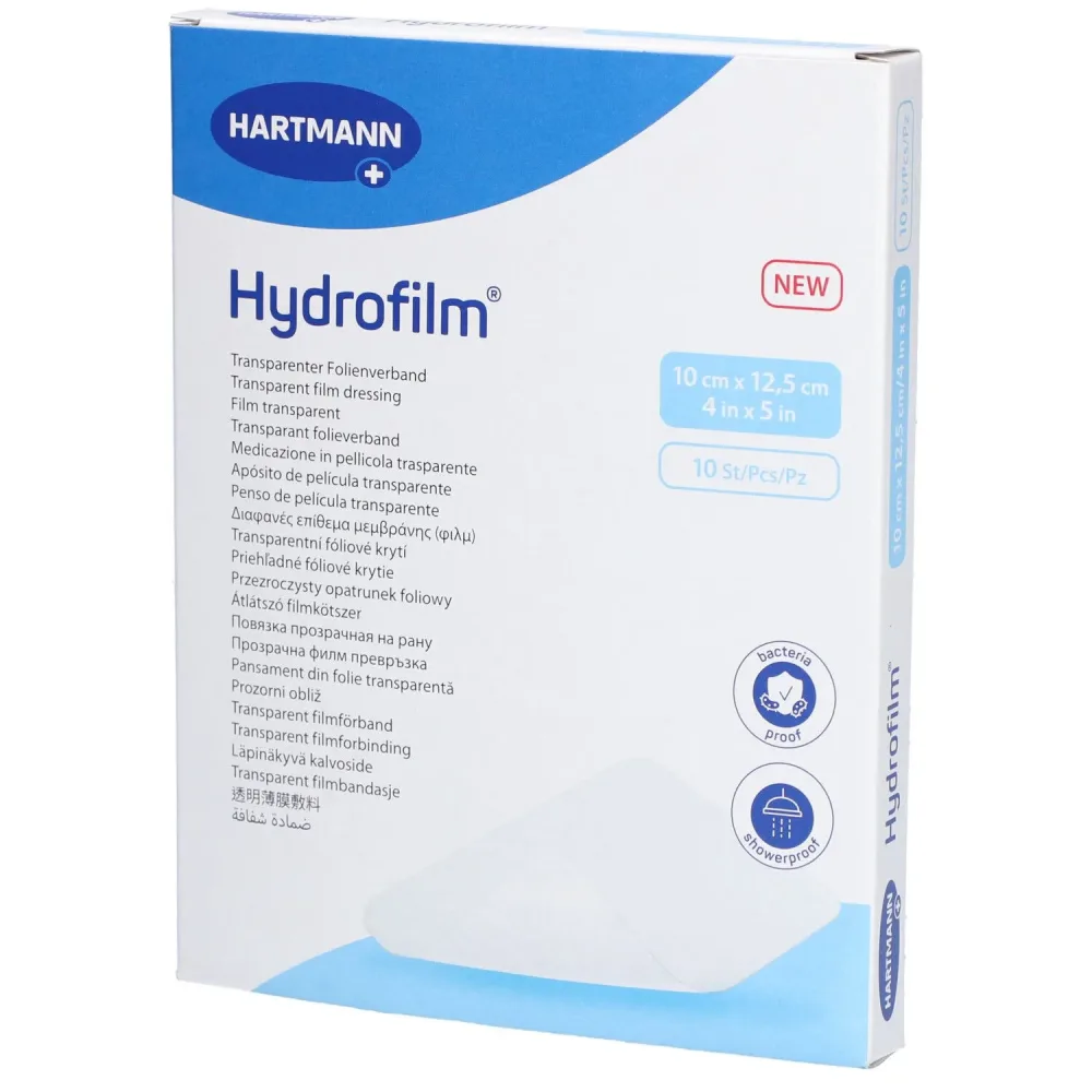 HYDROFILM Transparentverband 10x12.5cm (10 Stk)