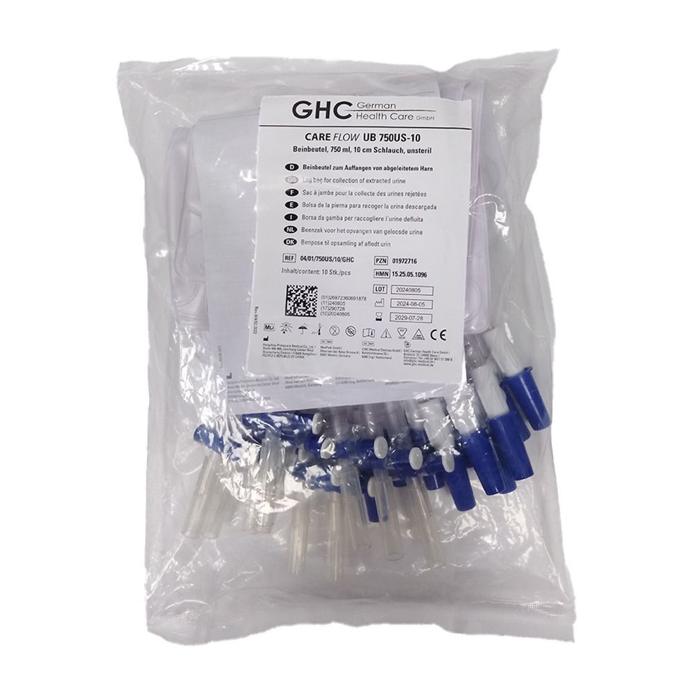GHC Beinbeutel CAREFLOW 750ml 10cm RV unsteril (10 Stk)