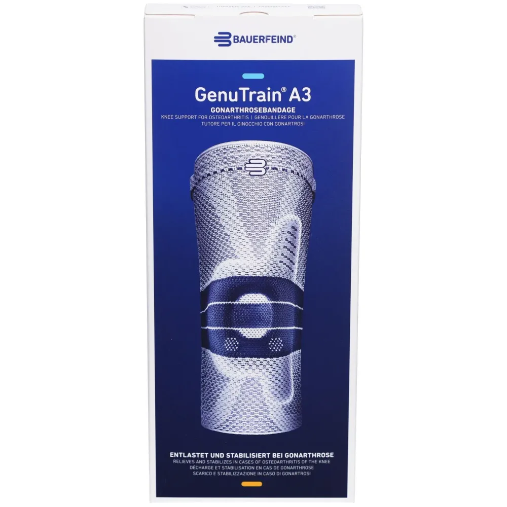 Bauerfeind GenuTrain® A3 Kniebandage Größe 2 Titan Links