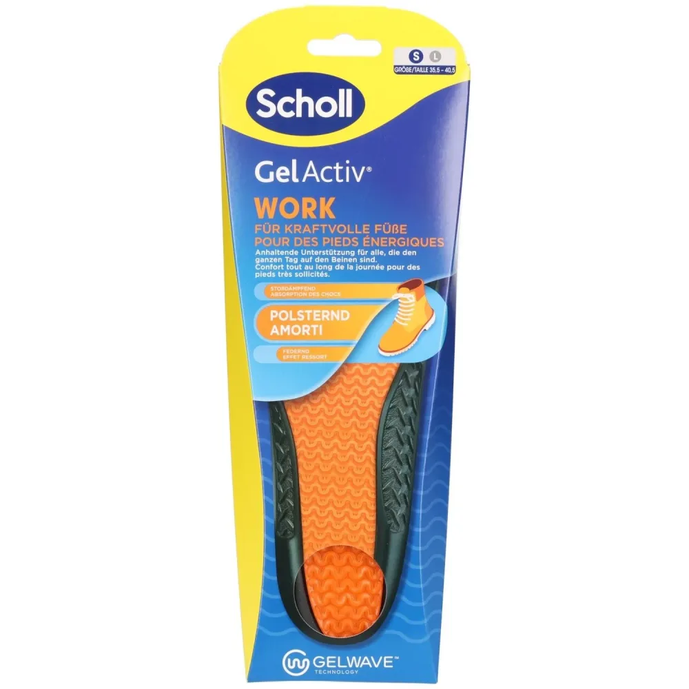 Scholl - GelActiv Work & Boot S Einlegesohlen mit GelWave-Technologie, 1 Paar