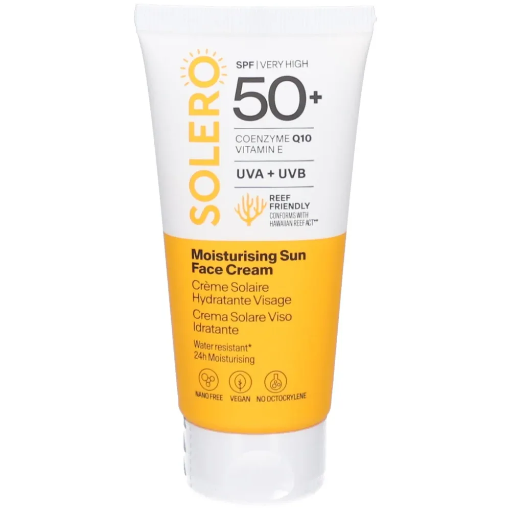 SOLERO feuchtigkeitsspendende Sonnen-Gesichtscreme LSF 50+ (50ml)