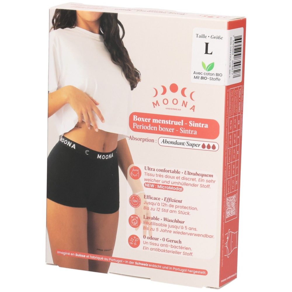 MOONA Menstruationsboxer Sintra für starke Tage, Hüftumfang 102-107cm (1 Stk)