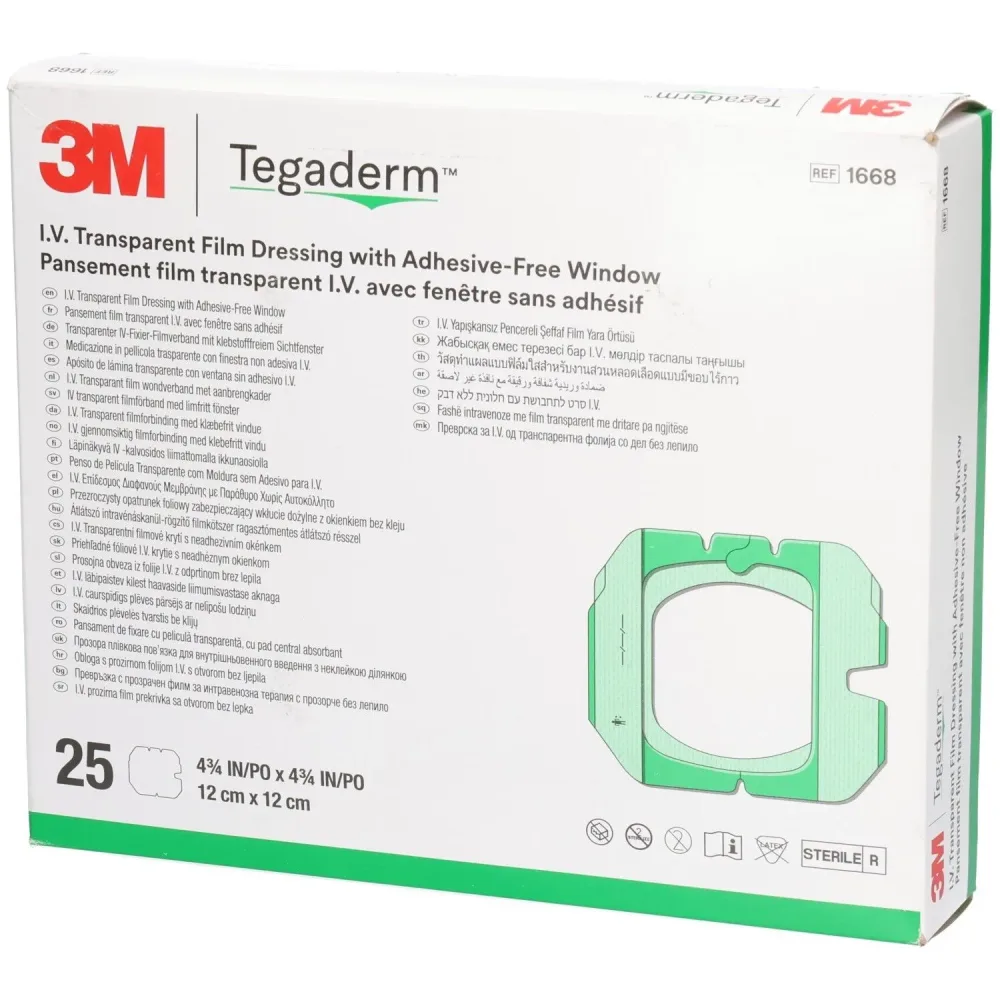 3M Tegaderm Transparenter IV-Filmverband 12 x 12 cm