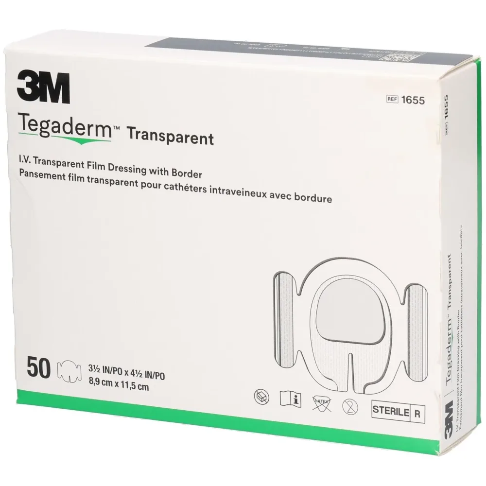 3M Tegaderm I.V. Film Dressing, 12x12cm (50 Stk)