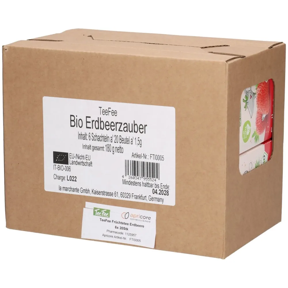TeeFee Früchtetee Bio Erdbeere (6x20 Beutel)