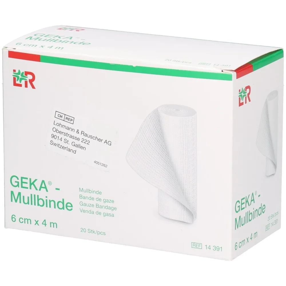 GEKA Mullbinde 6cmx4m (20 Stk)