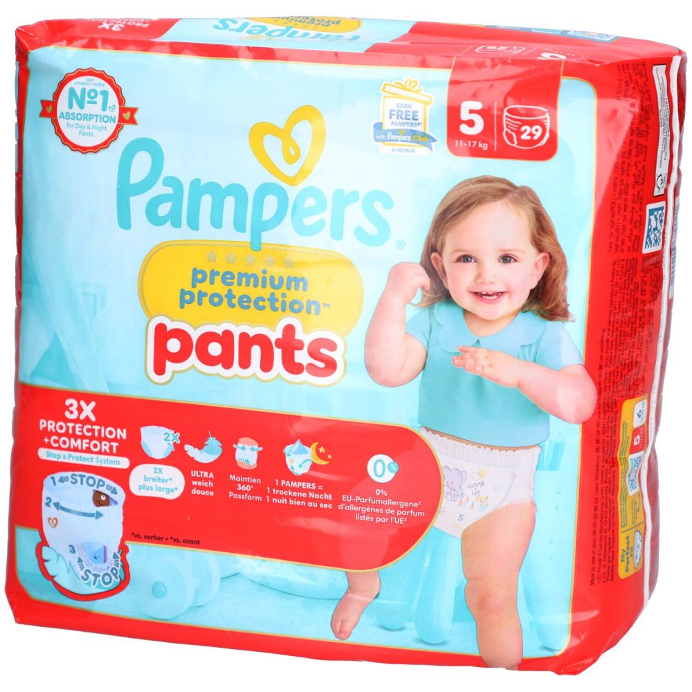 Pampers Premium Protection Pants Junior Grösse 5 11-17 kg 29 Stück