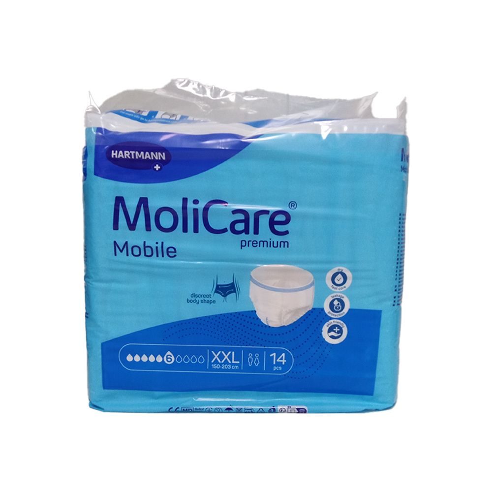 MoliCare Mobile Pants, 6 Tropfen, Hüftumfang 150-203cm (14 Stk)