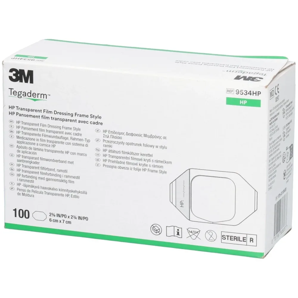 3M Tegaderm HP, rechteckiger Transparentverband, 6x7cm (100 Stk)