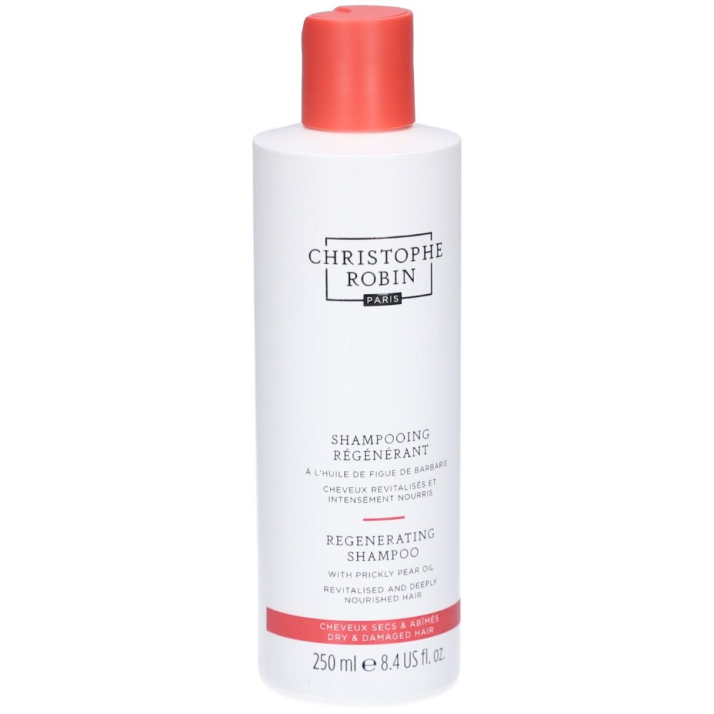 Christophe Robin - Shampooing Régénérant À L'Huile Rare De Figue De Barbarie, Regenerating with Prickly Pear Oil, 250 ml