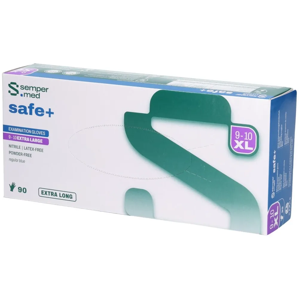 sempermed safe+ Nitril-Untersuchungshandschuh, Grösse XL, steril, Handumfang 23-25cm (100 Stk)