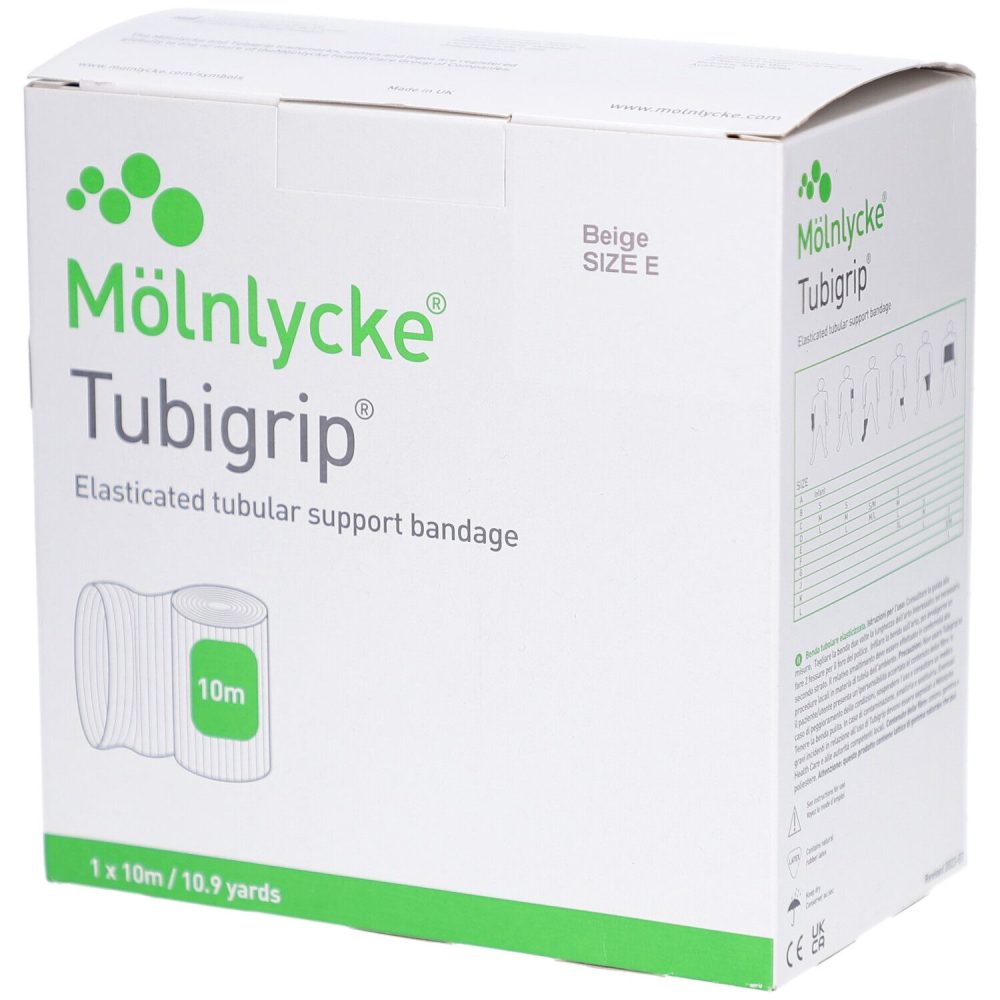 Mölnlycke Tubigrip Taille E Beige 10 m x 8,75 cm