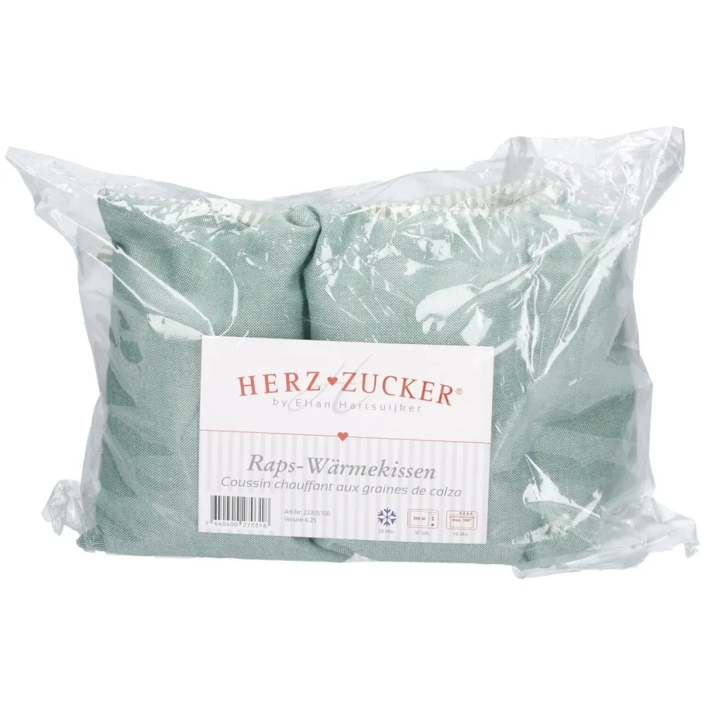HERZZUCKER Raps-Wärmekissen Nacken Jade, 65x18cm (1 Stk)