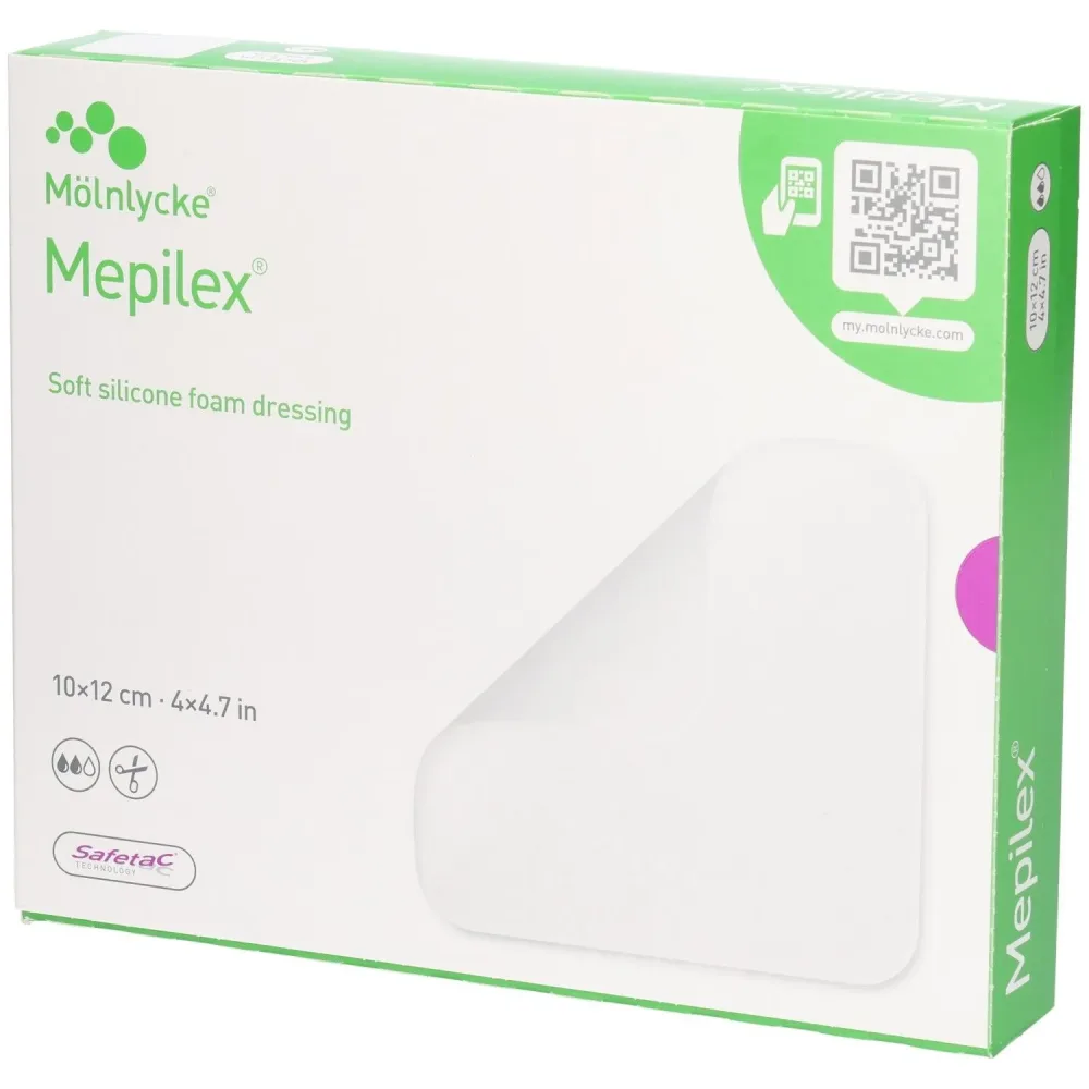 Mepilex silikonbeschichter Schaumverband, 10x12cm (5 Stk)