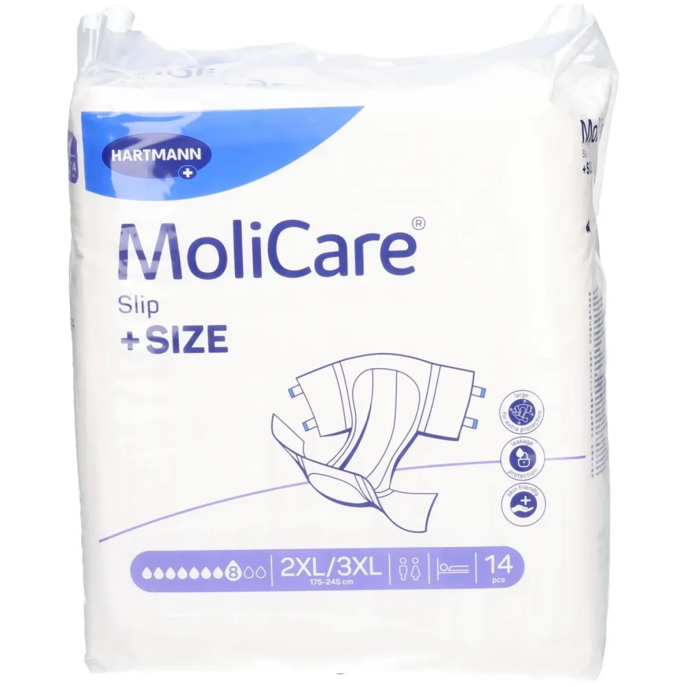 MoliCare Slip +SIZE, Taille 175-245cm, Stärke 8 (14 Stk)