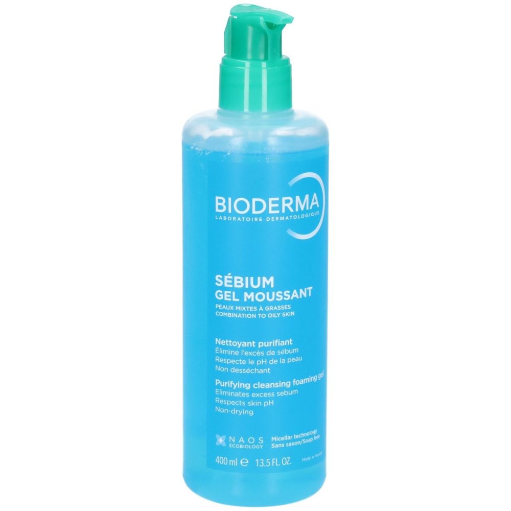 BIODERMA Sébium Gel moussant - Anti-Unreinheiten Reinigungsgel, sanft klärend & seifenfrei Reinigungsgel 400 ml