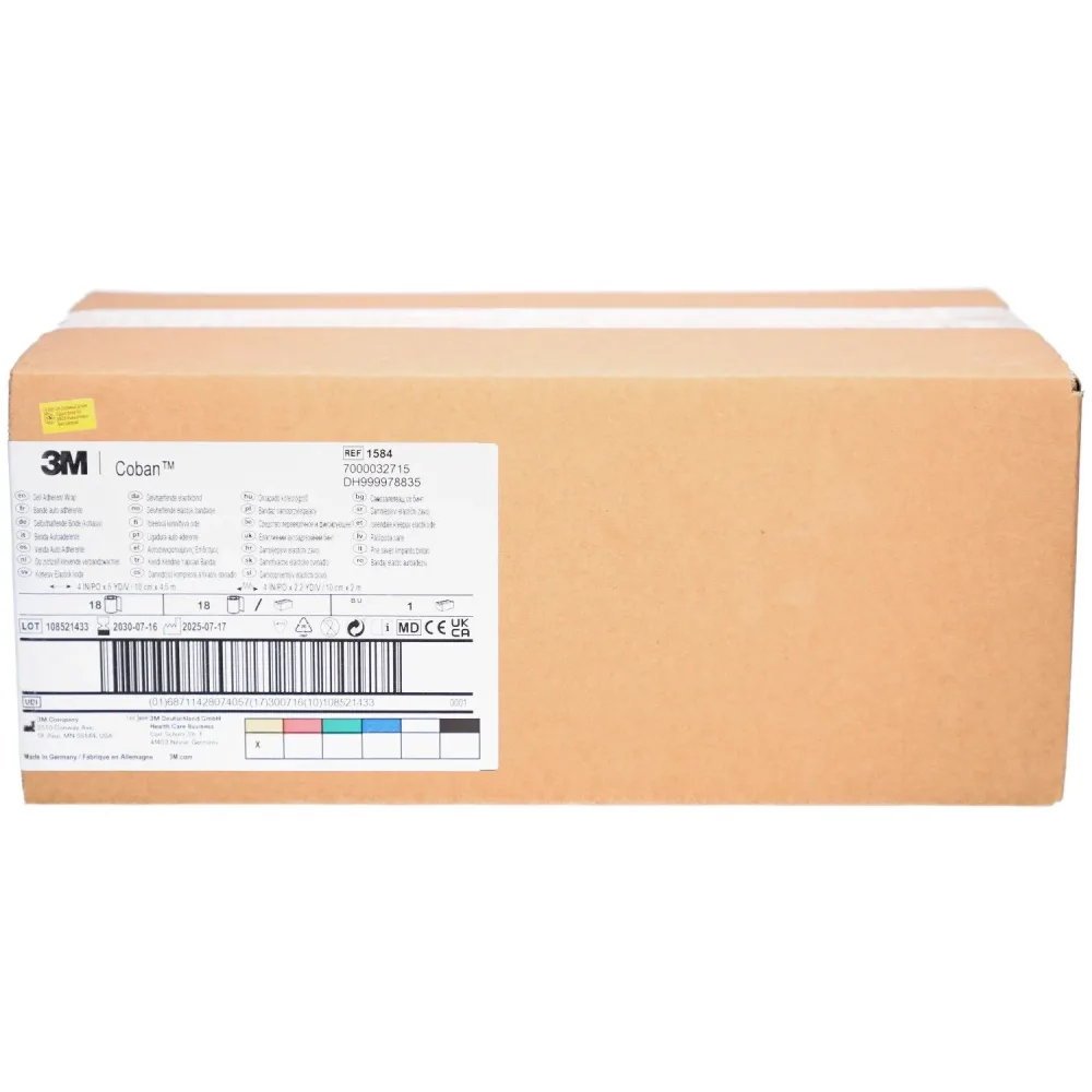 3M Coban Elastische Binde selbsthaftend 10.1cmx4.57m hautfarben (18 Stk)