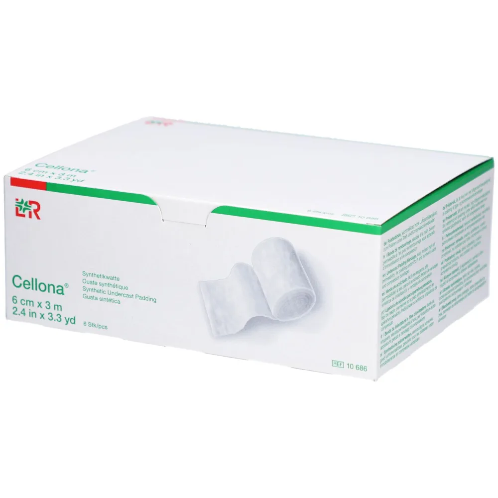 Cellona Synthetikwatte Rolle, 6cmx3m, weiss (6 Stk)