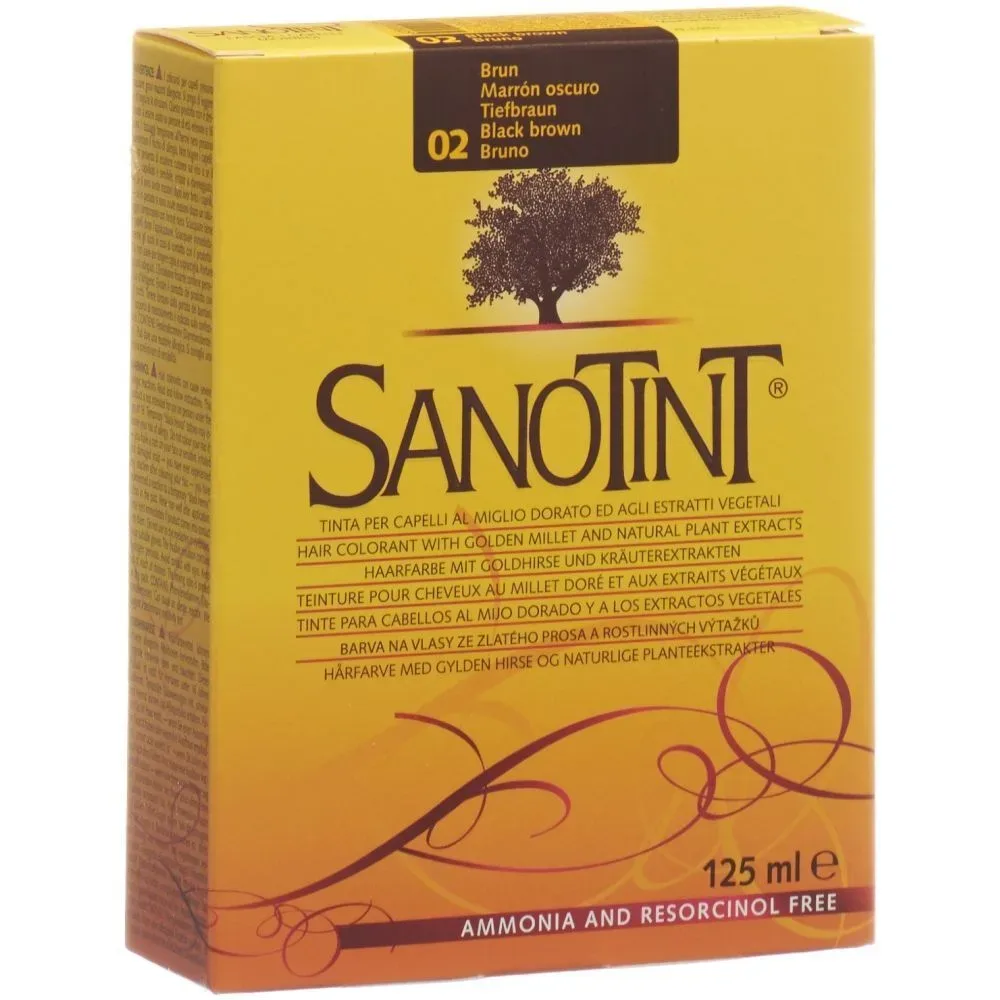 Sanotint Haarfarbe 02 tiefbraun (125ml)