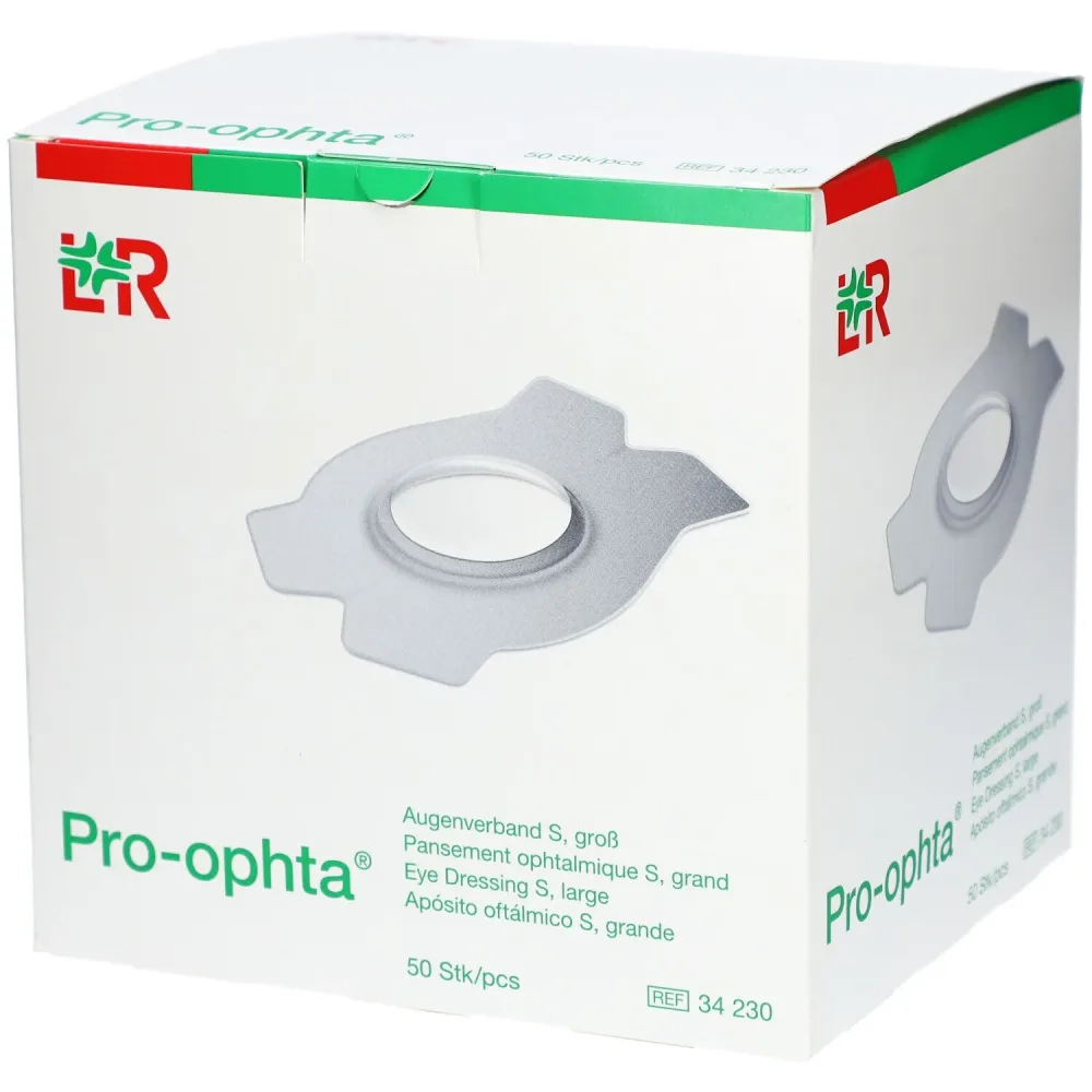 Pro-ophta S Augenverband L durchsichtig (50 Stk)