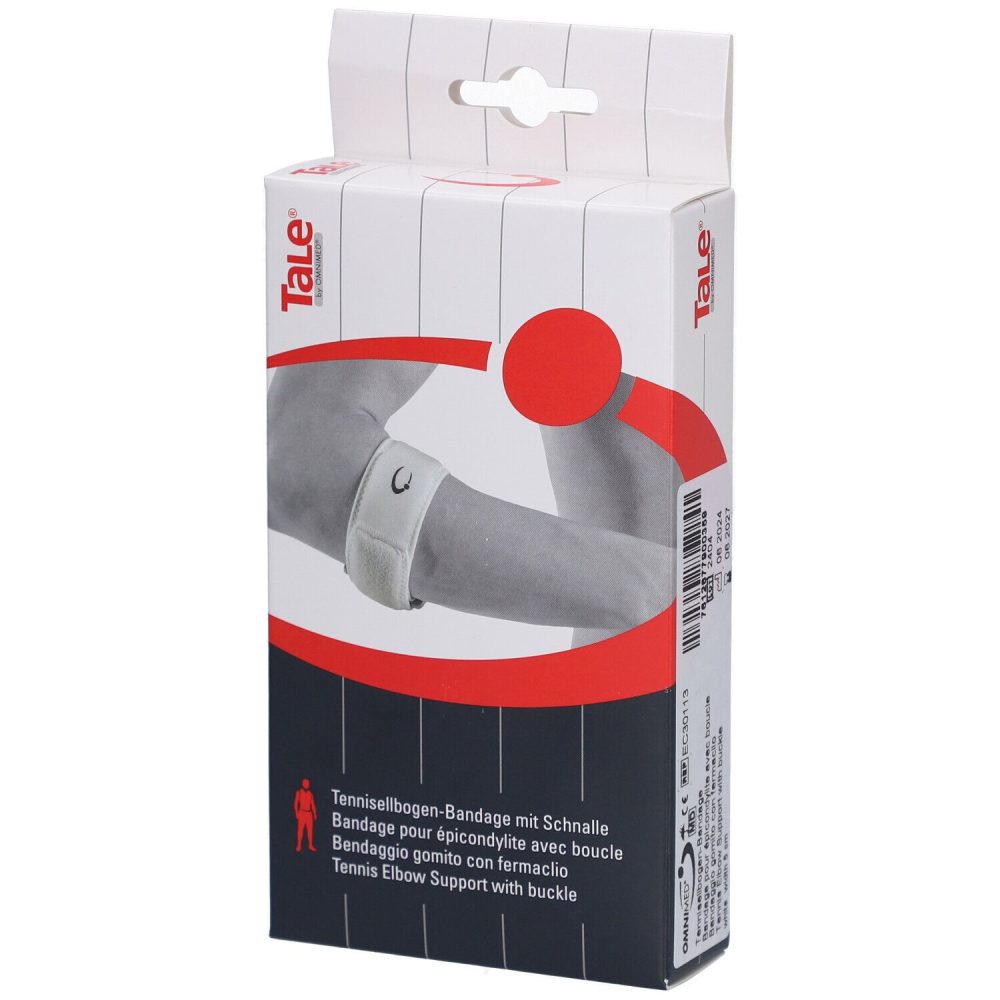 Tale Tennisellbogen Band 5 cm mit Schnalle weiss (1 Stück)
