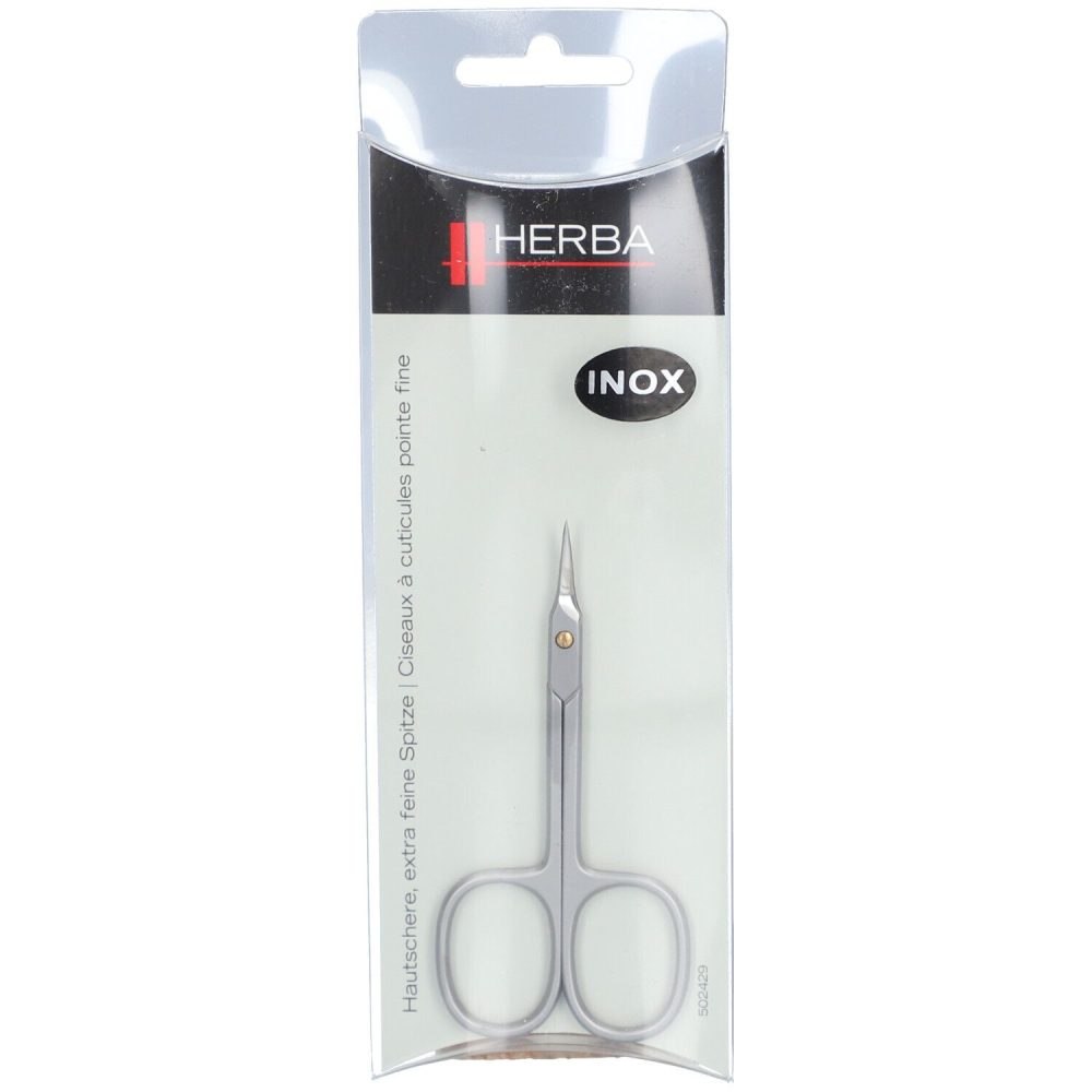 Herba.Hautschere, Inox, extra feine Spitze