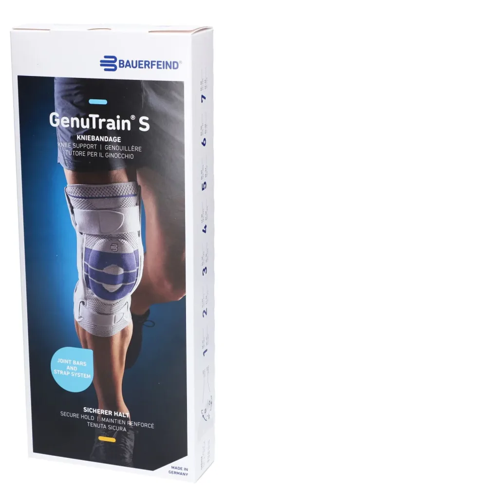 GENUTRAIN S Aktivbandage Grösse 2, links, titan (1 Stk)