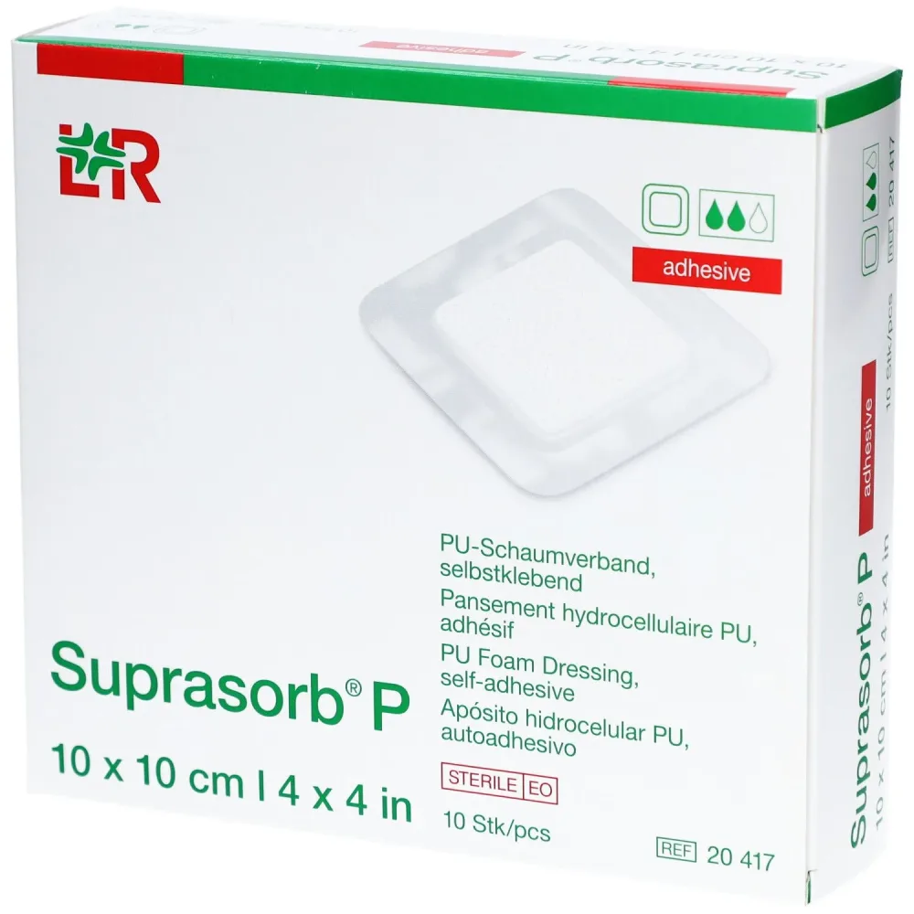 Suprasorb P Schaumverband 10x10cm selbstklebend (10 Stk)