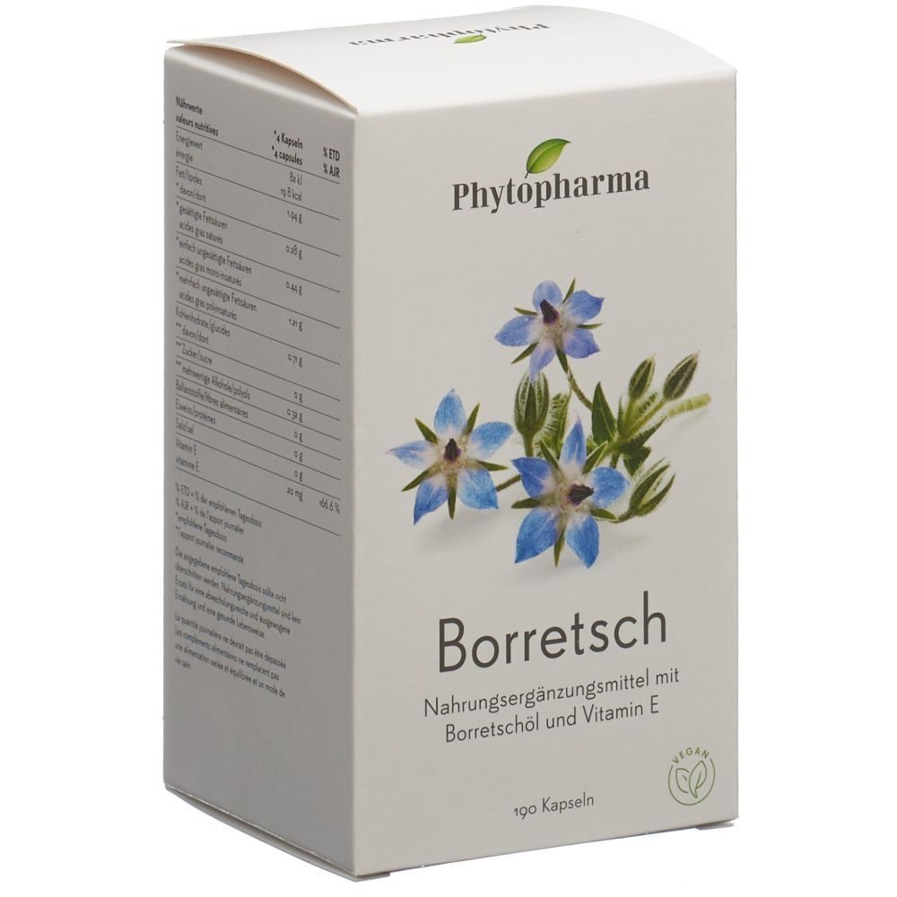 Phytopharma Borretsch 500mg Kapseln (190 Stk)