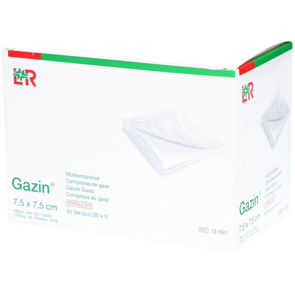 Gazin Mullkompressen 16-lagig, 7.5x7.5cm (30x2 Stk)