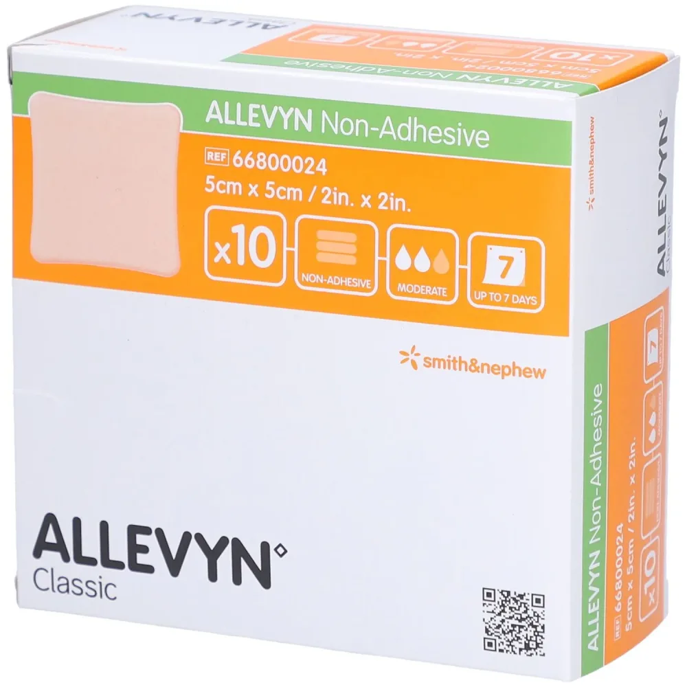 ALLEVYN Classic Non-Adhesive Wundverband, 5x5cm (10 Stk)
