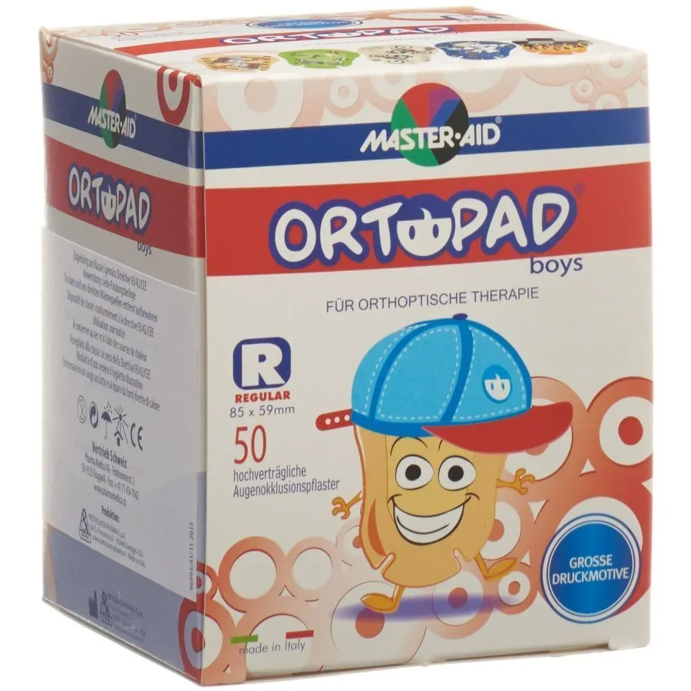 ORTOPAD Occlusionspflaster Regular Boys ab 4J. 85x59mm (50 Stk)