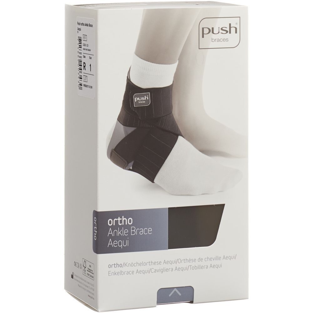 push Fussgelenkband 34-40cm recht grau (1 Stück)