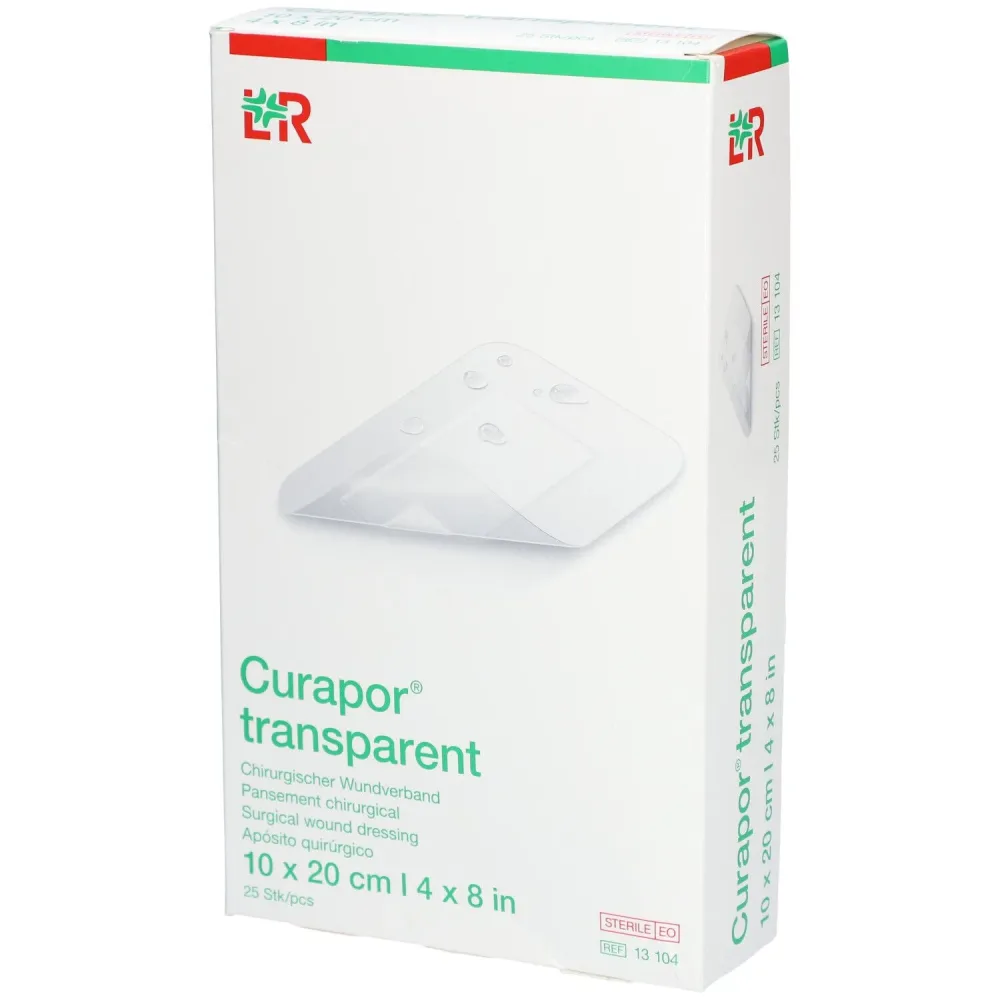 Curapor transparent Wundverband, 10x20cm (25 Stk)