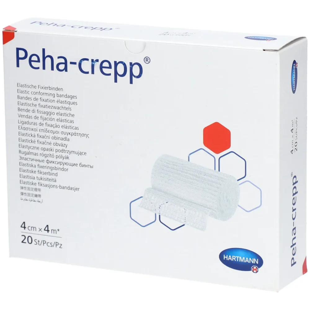 Peha-crepp Kreppbinde 4mx4cm weiss (20 Stk)