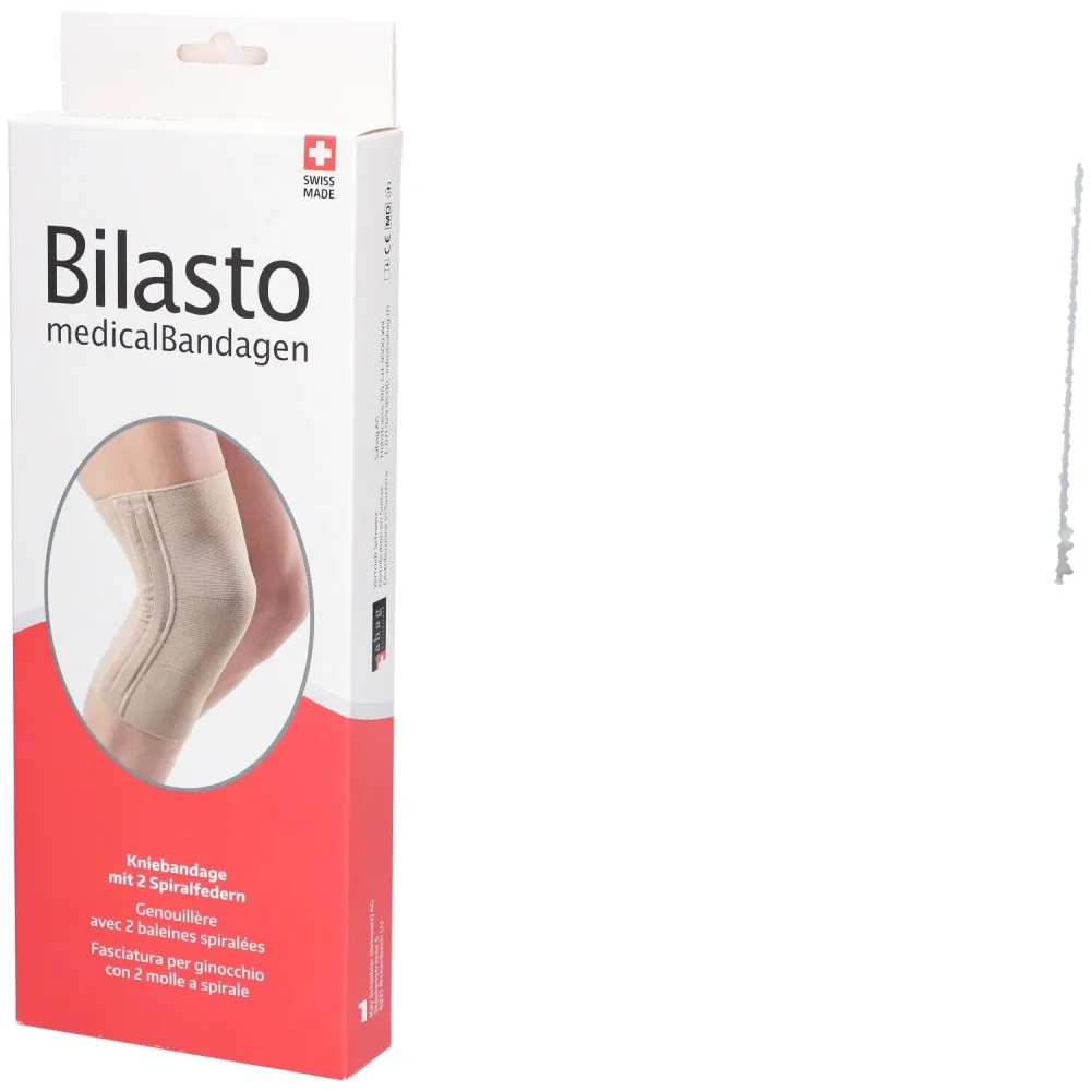 Bilasto Kniebandage je 2 Spiralfedern beige XL (1 Stk)