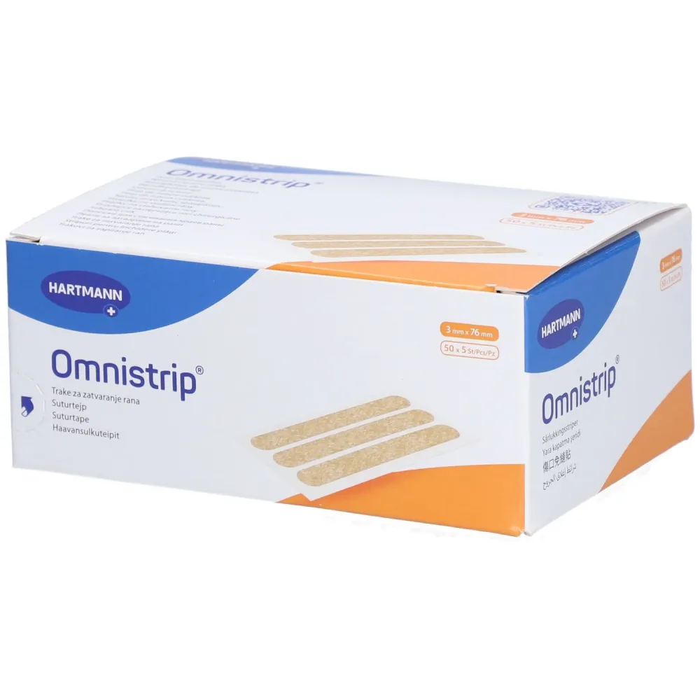 Omnistrip Wundnahtstreifen 3x76mm (250 Stk)