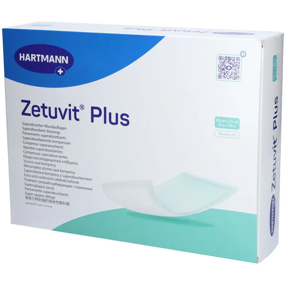 ZETUVIT Plus Absorptionsverband 20x25cm (10 Stk)