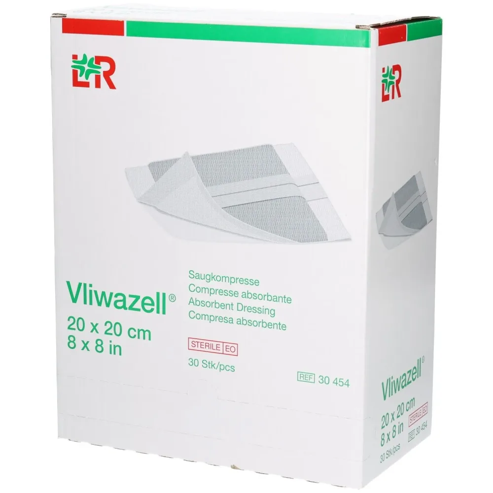 Vliwazell Saugkompresse, 20x20cm (30 Stk)