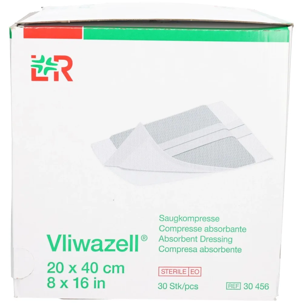 Vliwazell Saugkompresse 20x40cm steril 30 Stk