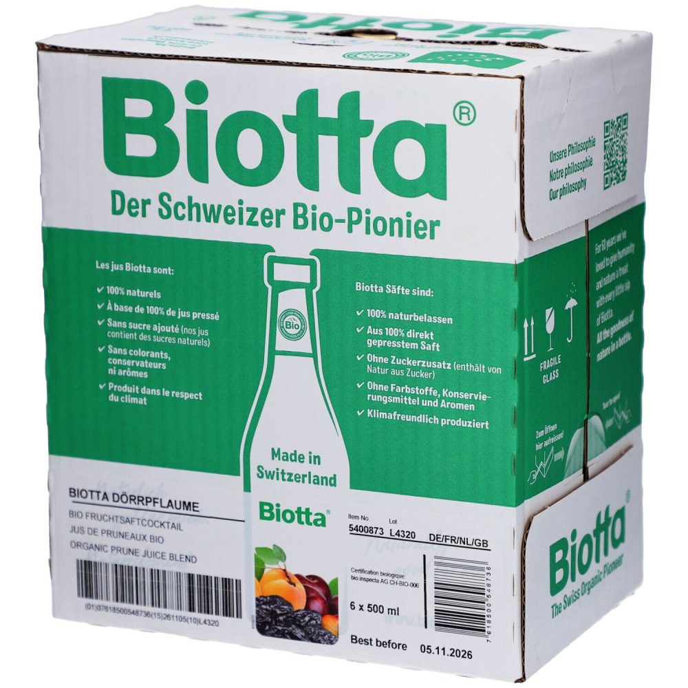 Biotta® Dörrpflaume Bio Fruchtsaftcocktail