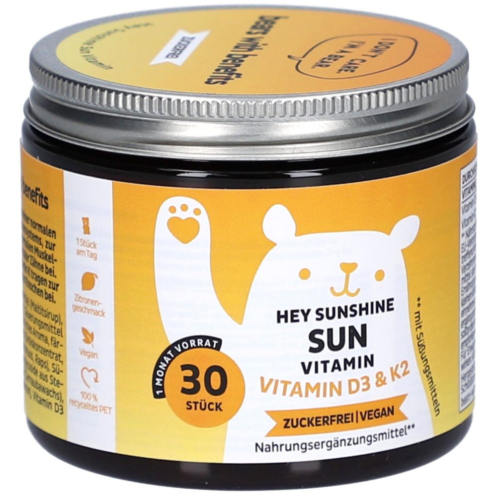 Bears With Benefits Hey Sunshine ? Vitamin D3 Gummibärchen 60 Stück